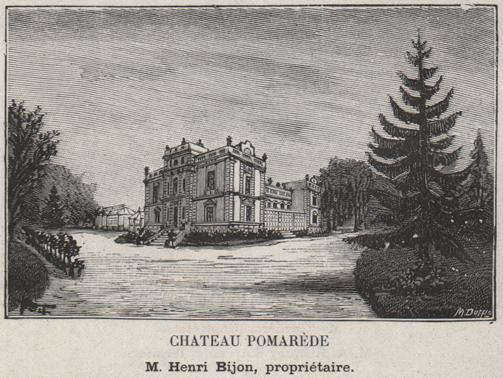 ENTRE-DEUX-MERS. LANGOIRAN. Chateau Pomarède. Bijon. Bordeaux. SMALL 1908
